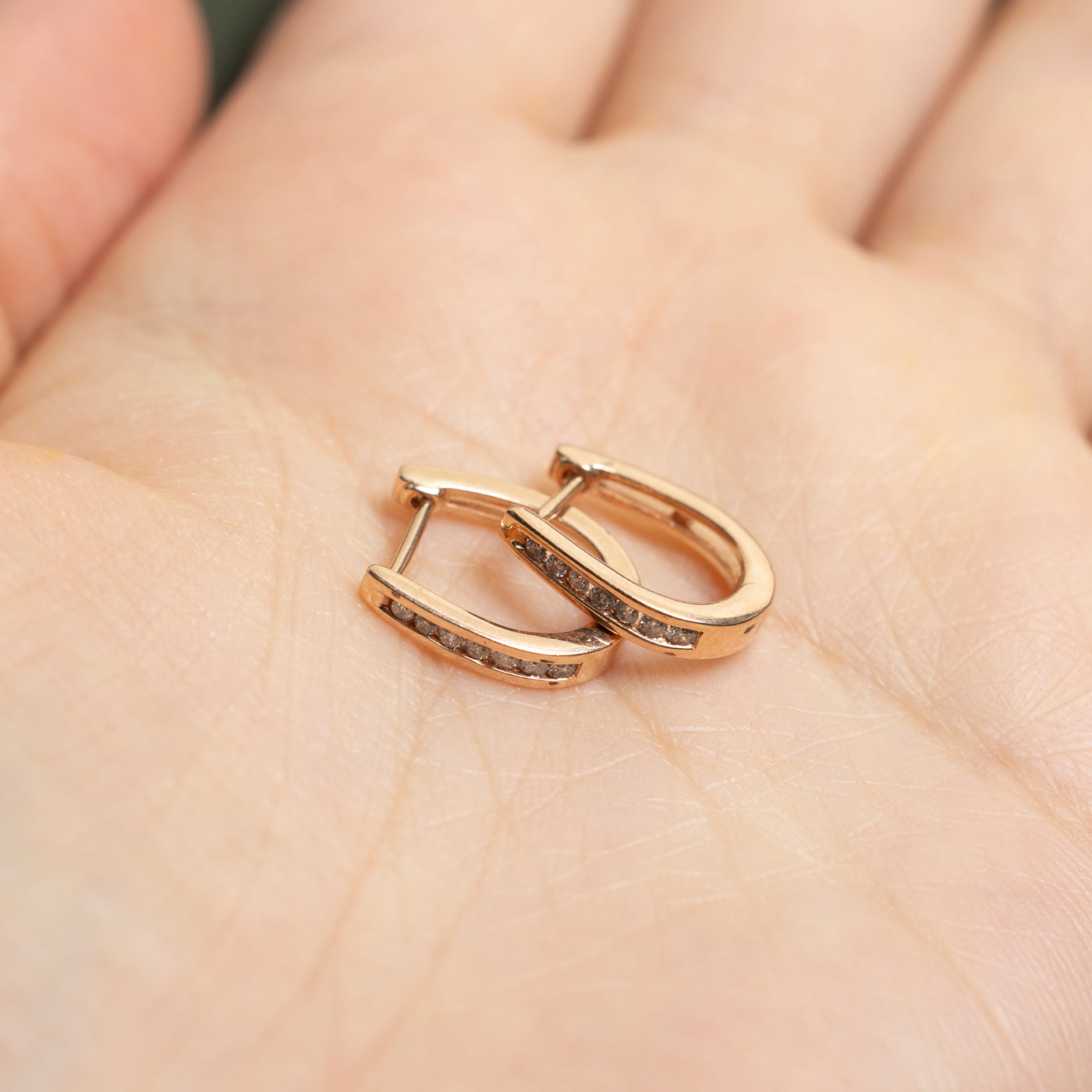 10K Diamond Huggie Earrings | 0.14ctw