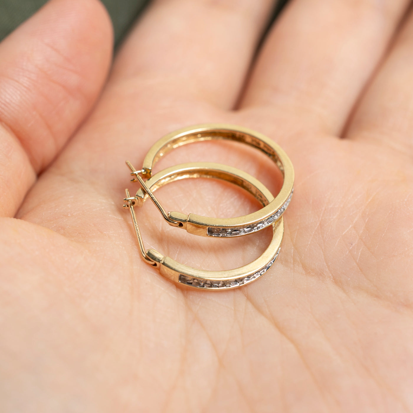 10K Diamond Hoop Earrings | 0.27ctw