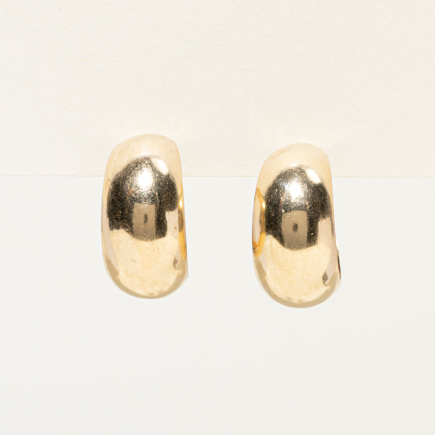 14k Yellow Gold Chunky Hoop Earrings
