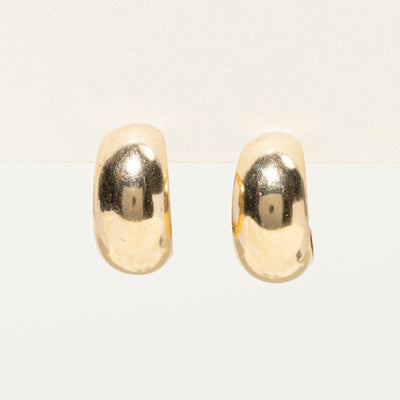 14k Yellow Gold Chunky Hoop Earrings