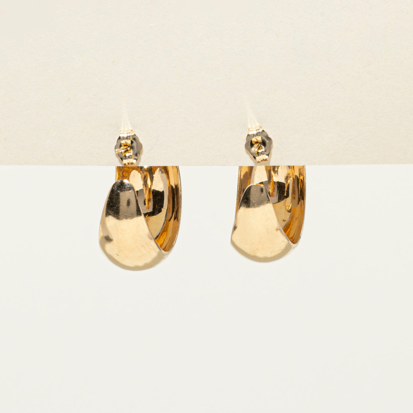 14k Yellow Gold Chunky Hoop Earrings