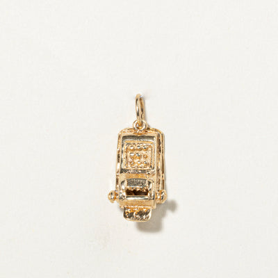 14k Yellow Gold Old Fashion Cash Register Charm