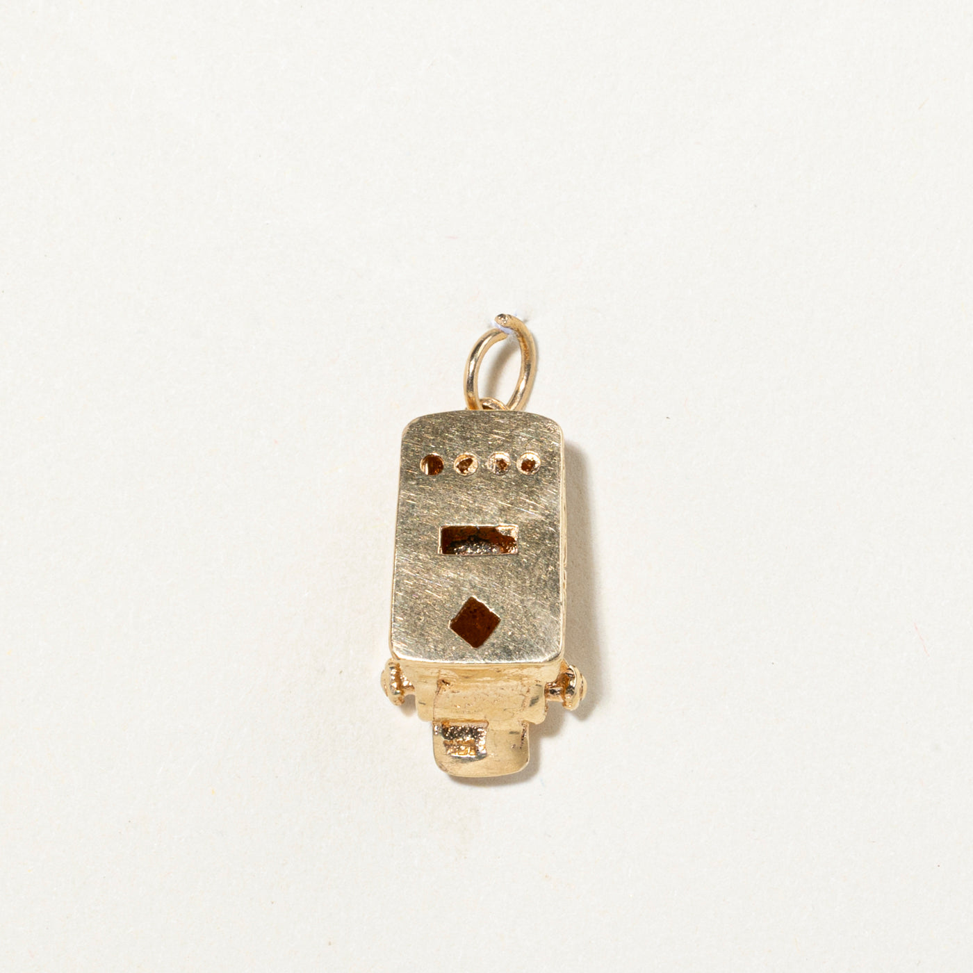 14k Yellow Gold Old Fashion Cash Register Charm
