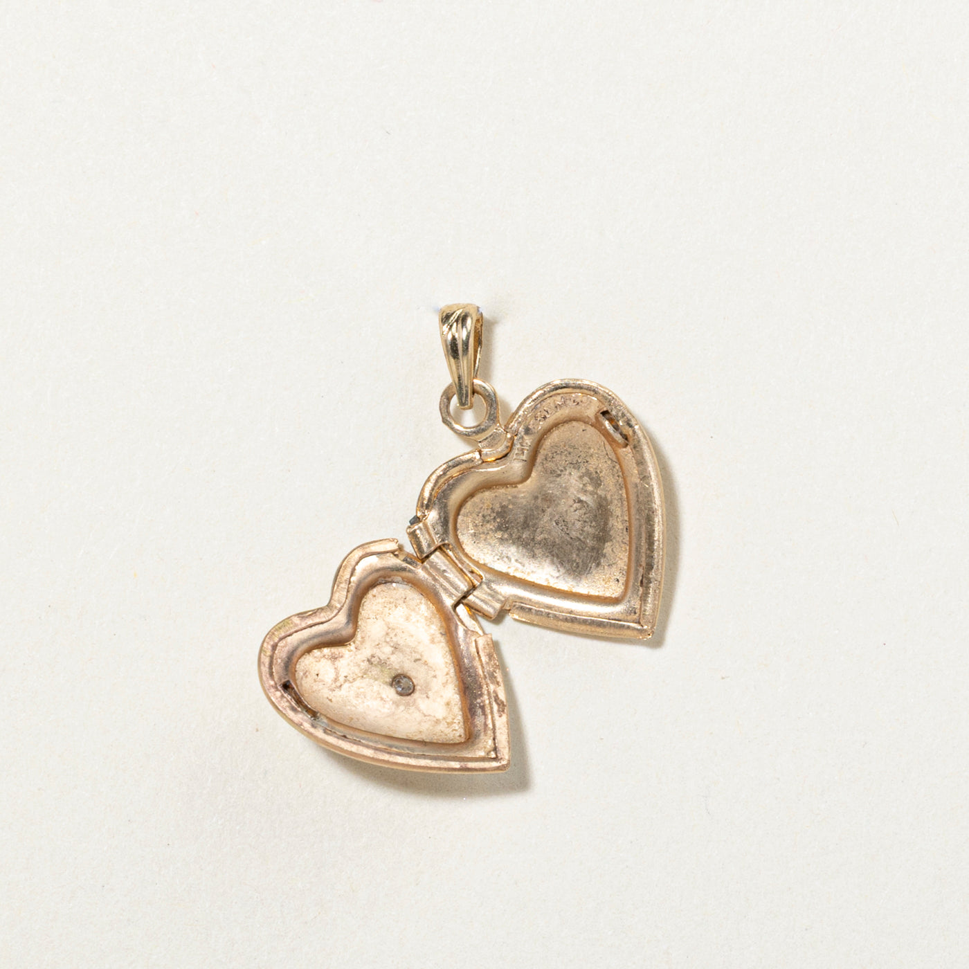 14k Yellow Gold Heart Locket Pendant