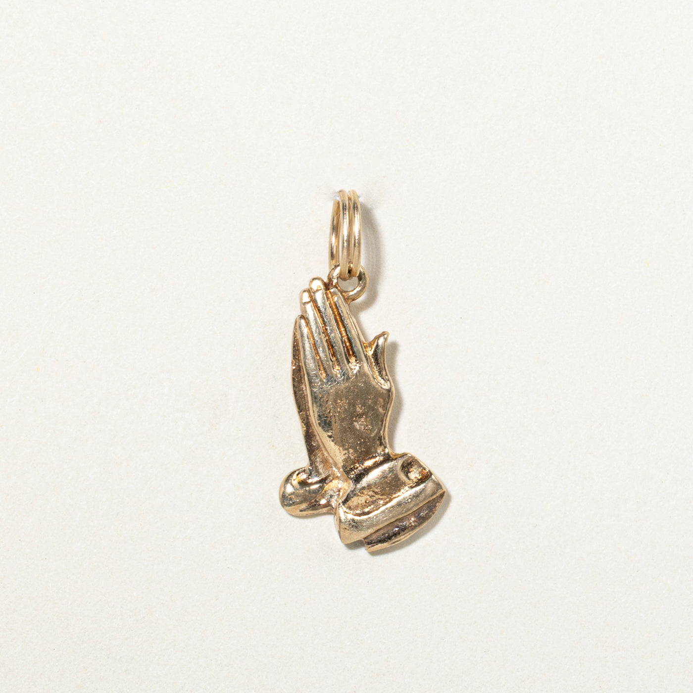 10k Yellow Gold Prayer Hands Charm