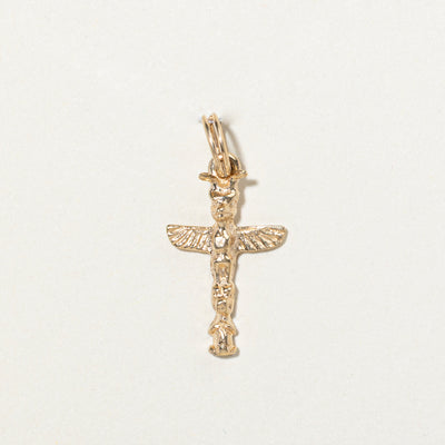 10k Yellow Gold Totem Pole Charm