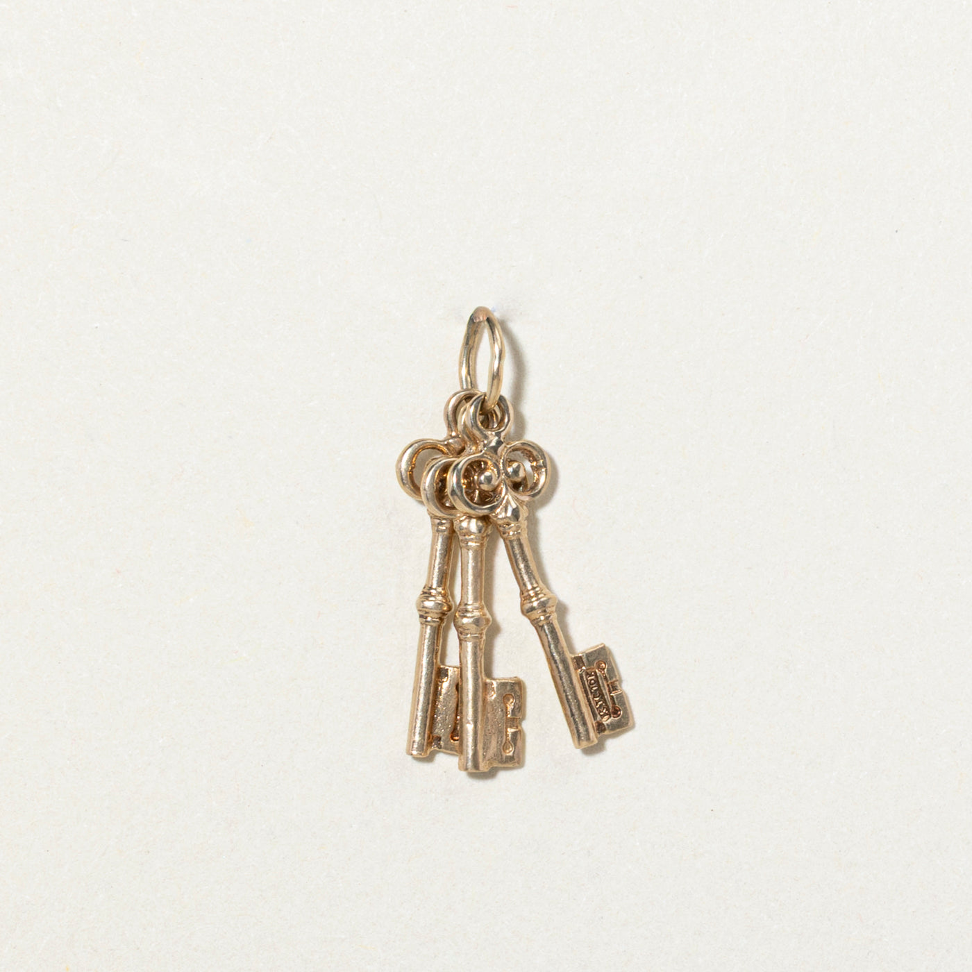 10k Yellow Gold Three Keys Charm
