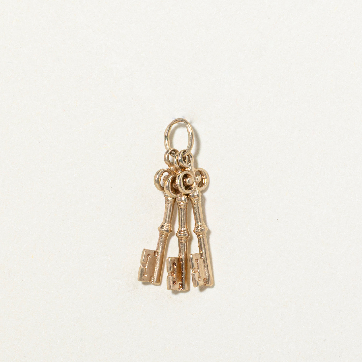 10k Yellow Gold Three Keys Charm