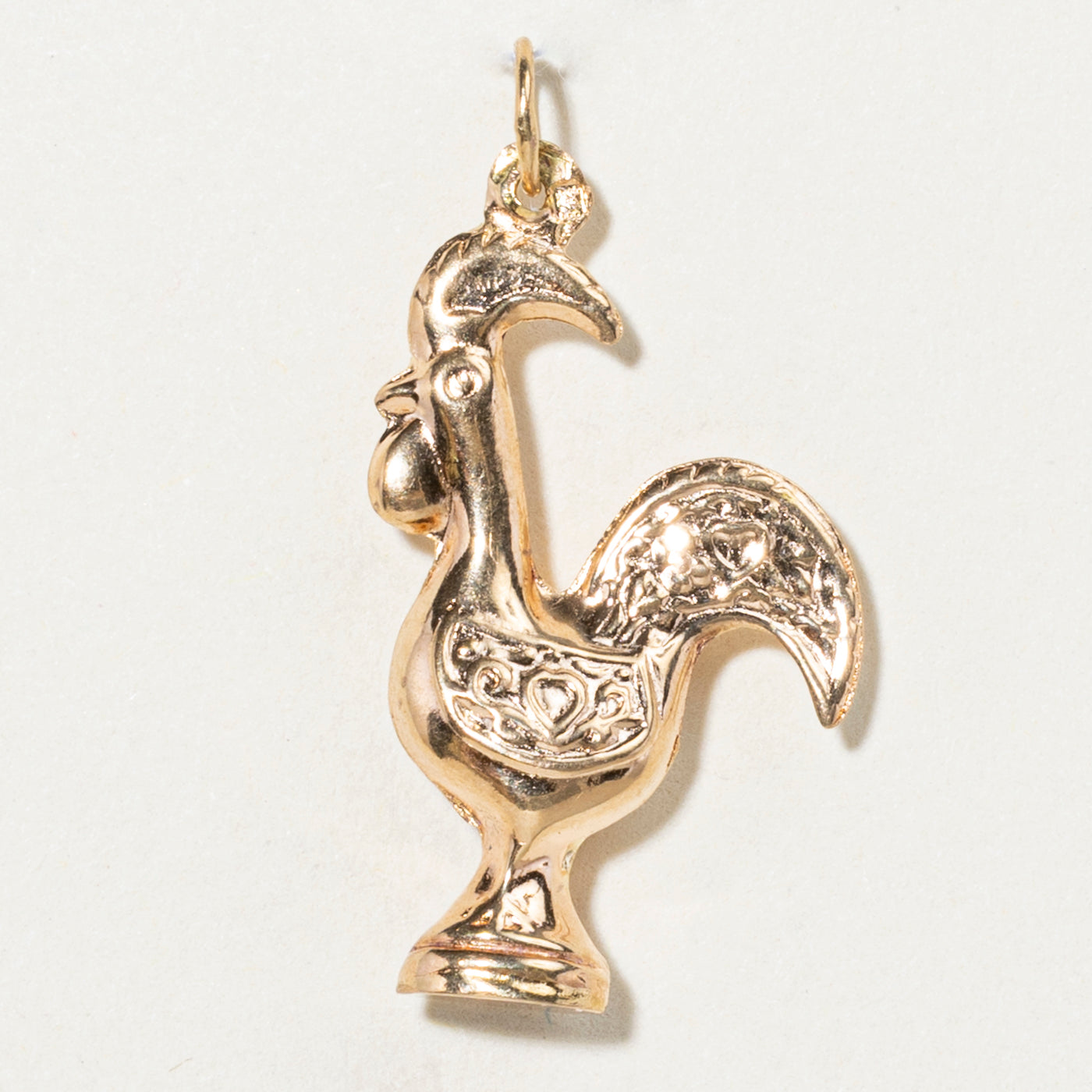 Portuguese 19k Yellow Gold Rooster Charm