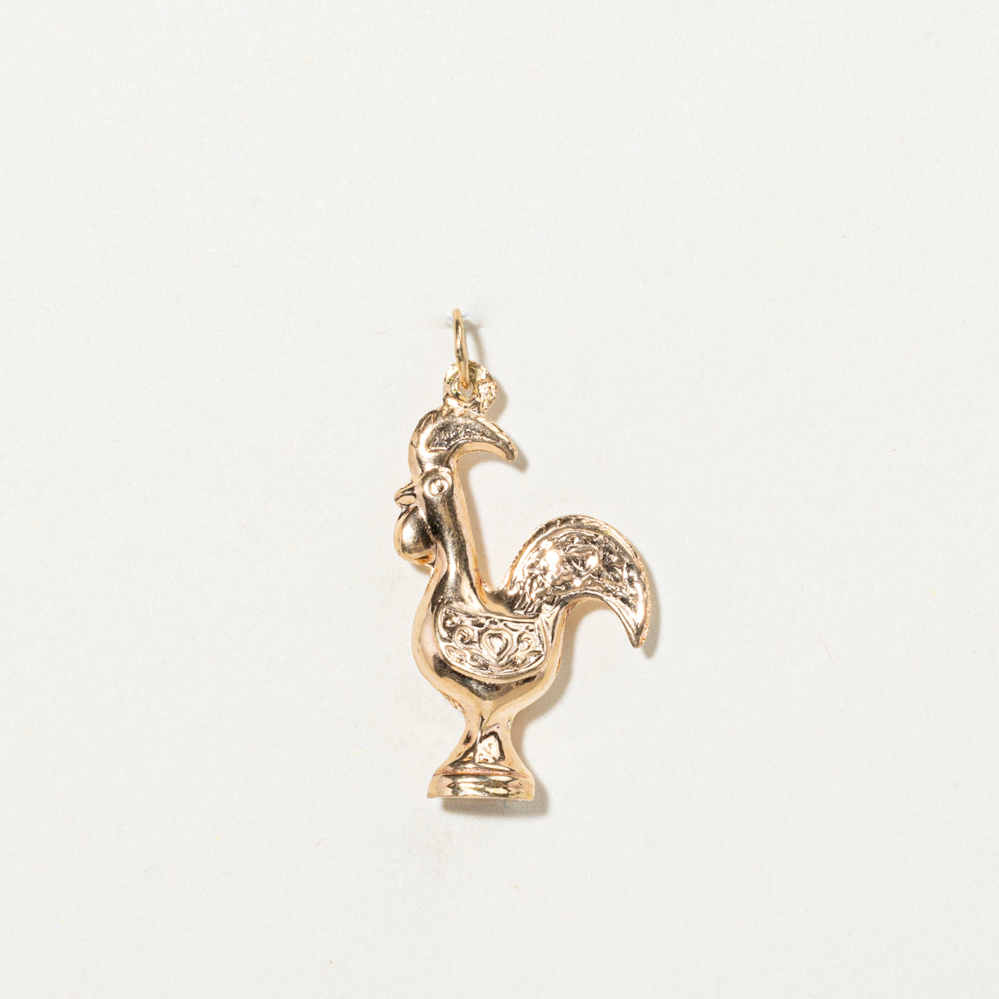 Portuguese 19k Yellow Gold Rooster Charm