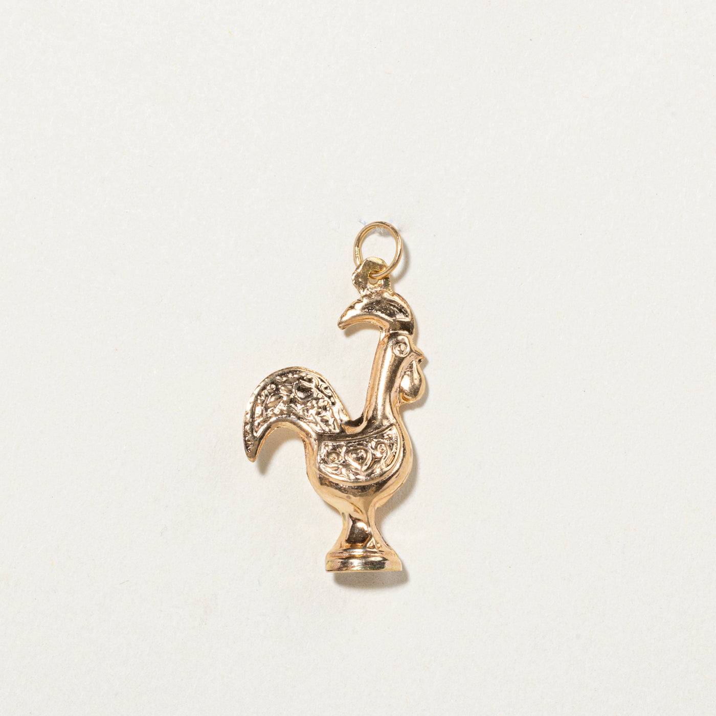 Portuguese 19k Yellow Gold Rooster Charm