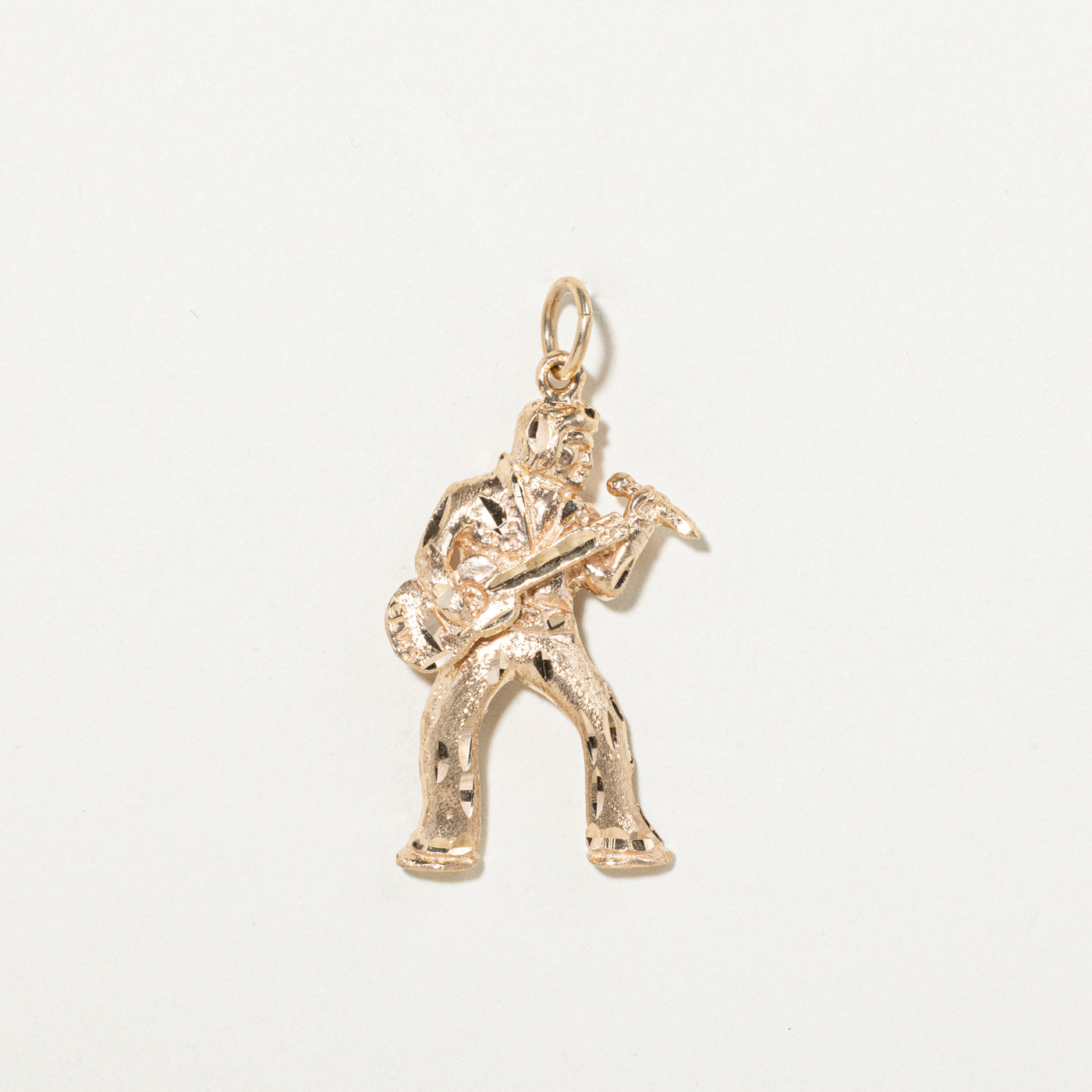 10k Yellow Gold Elvis Charm