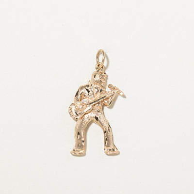 10k Yellow Gold Elvis Charm