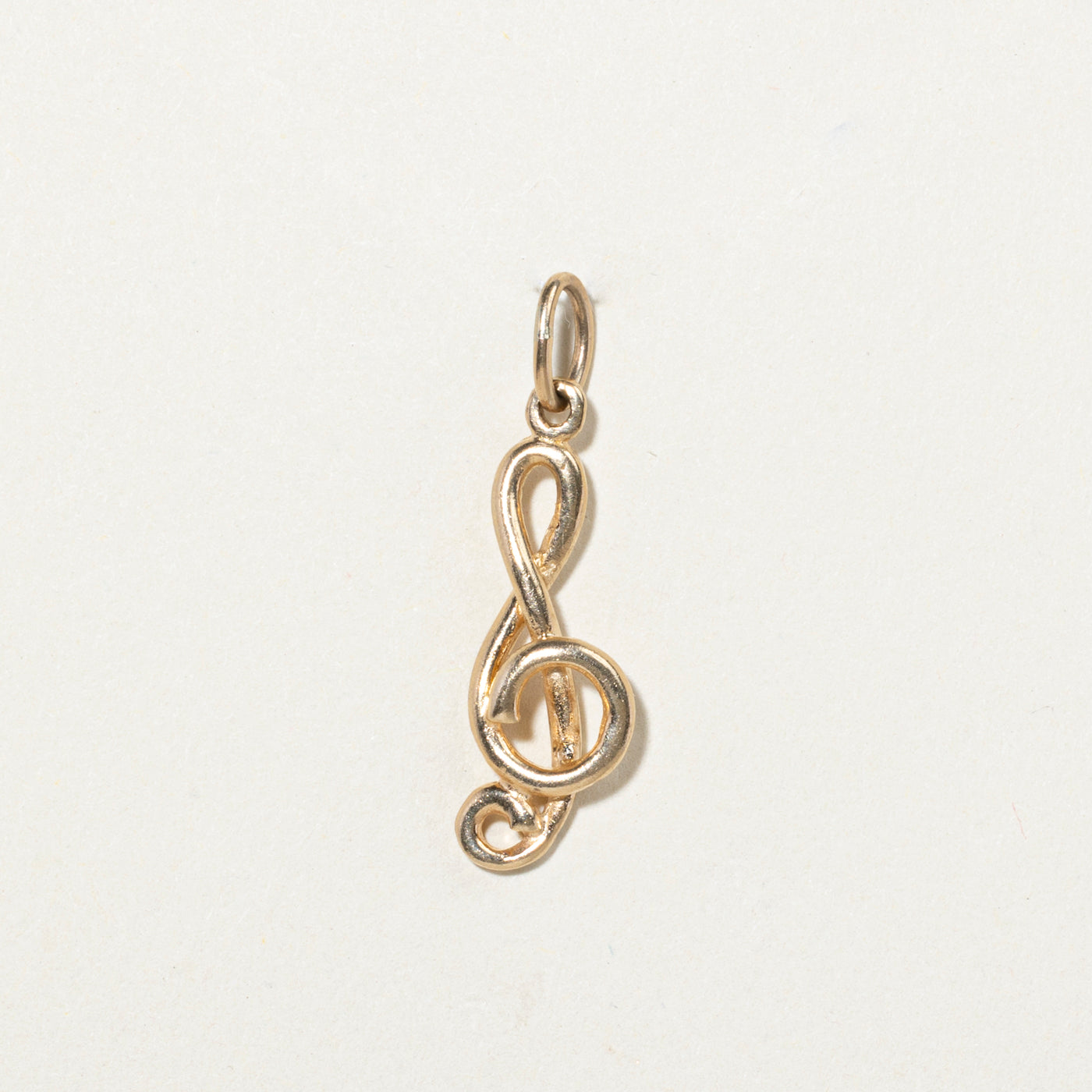 10k Yellow Gold Treble Clef Charm