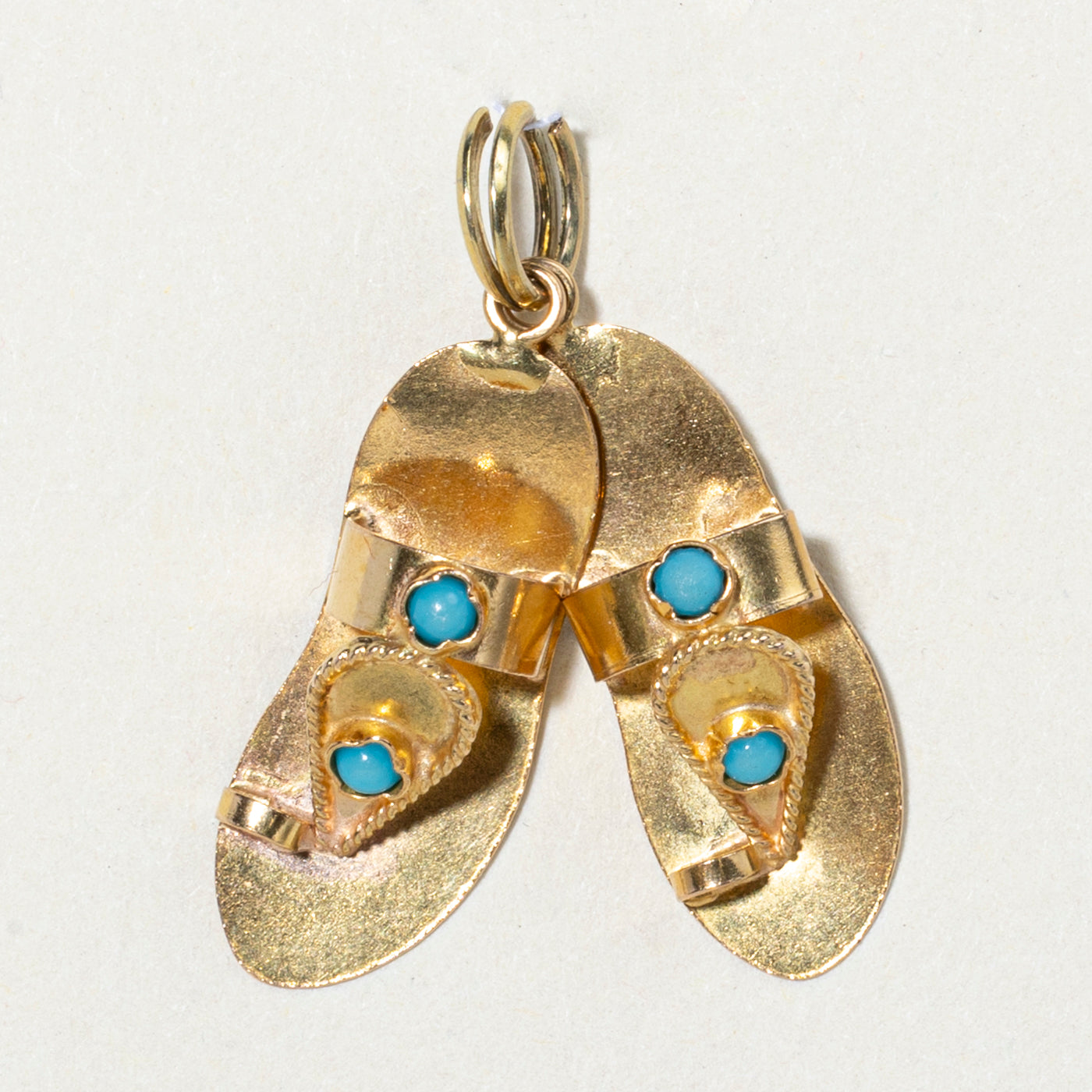 Imitation Turquoise Sandals Charm