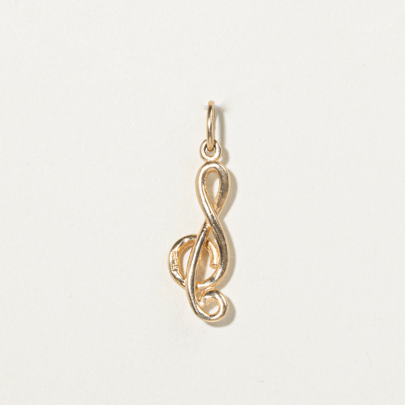10k Yellow Gold Treble Clef Charm