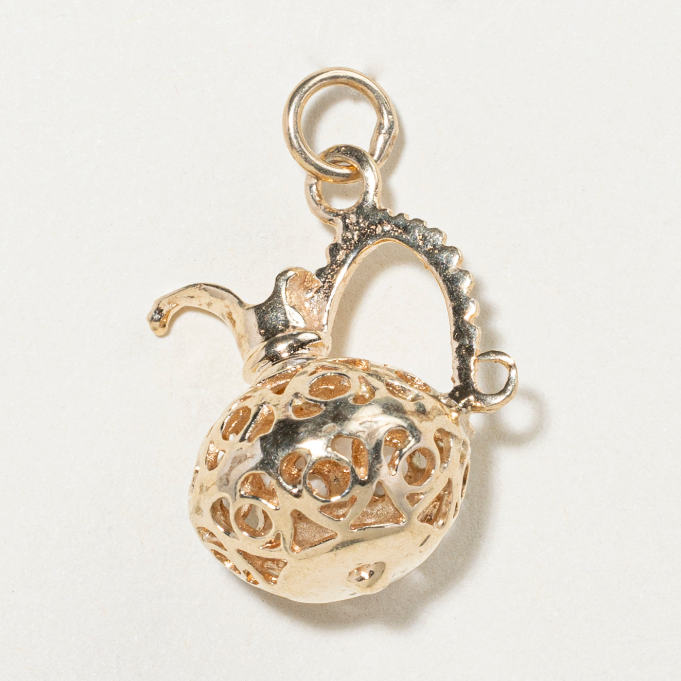9k Yellow Gold Kettle Charm