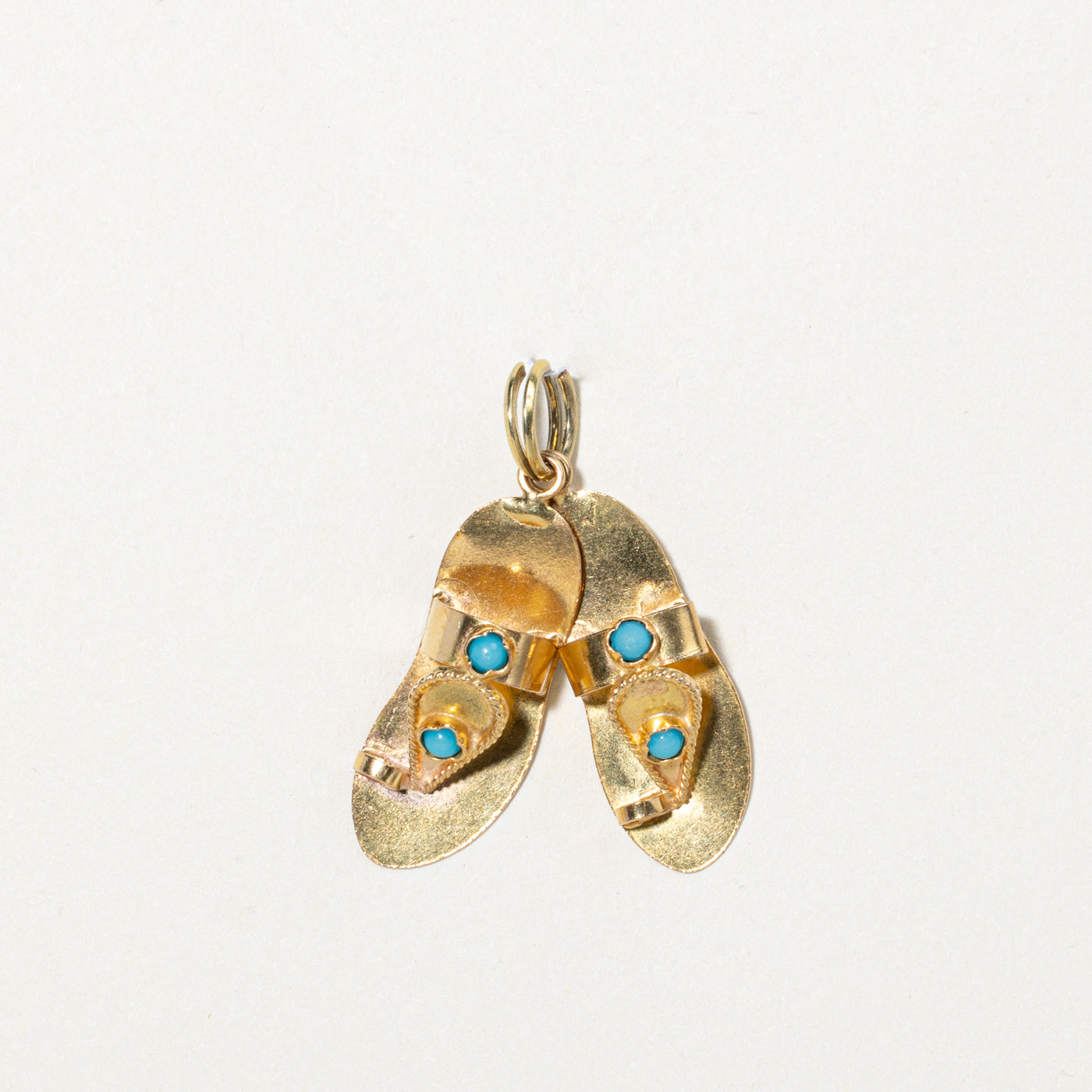 Imitation Turquoise Sandals Charm