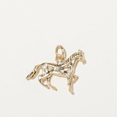 10k Yellow Gold Horse Charm