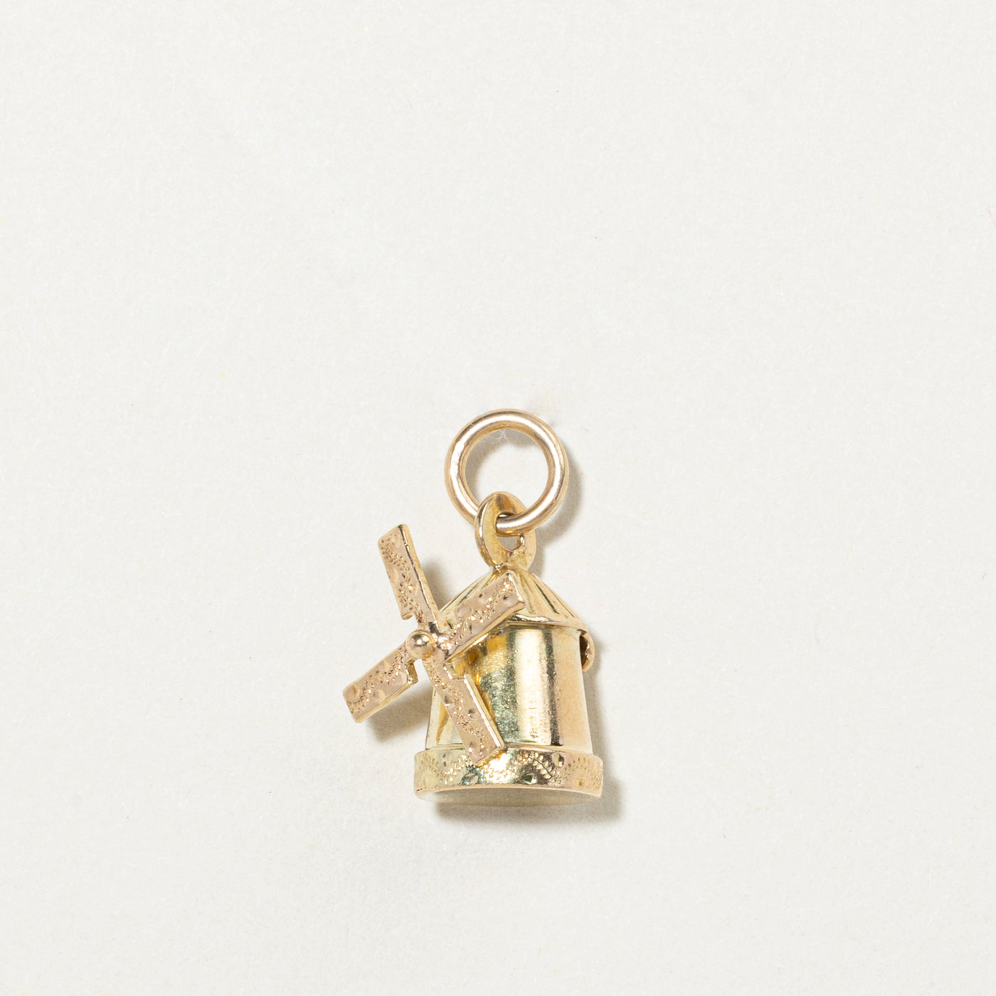 14k Yellow Gold Windmill Charm