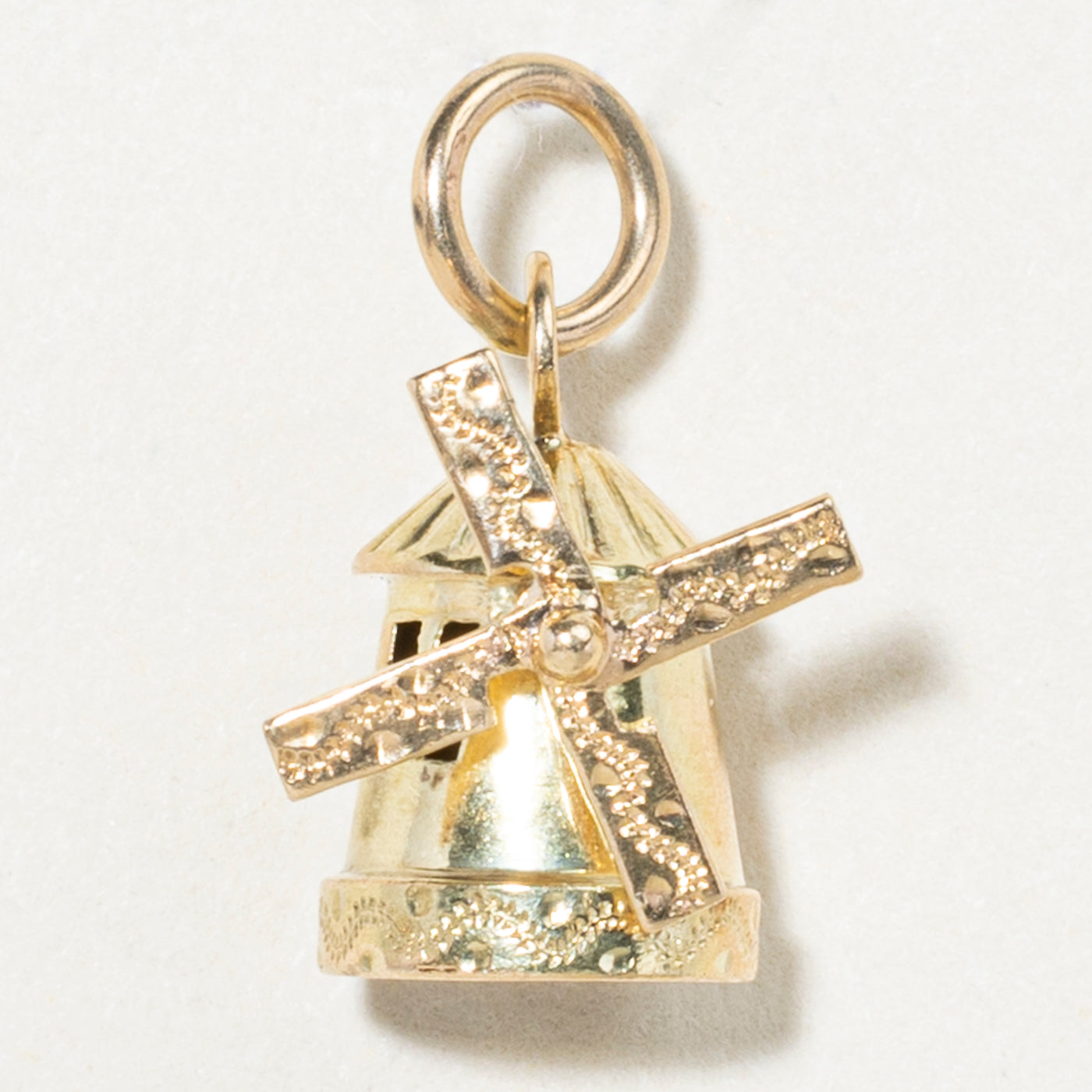 14k Yellow Gold Windmill Charm