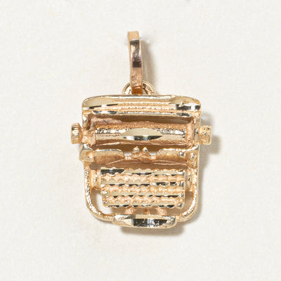 10k Yellow Gold Typewriter Charm