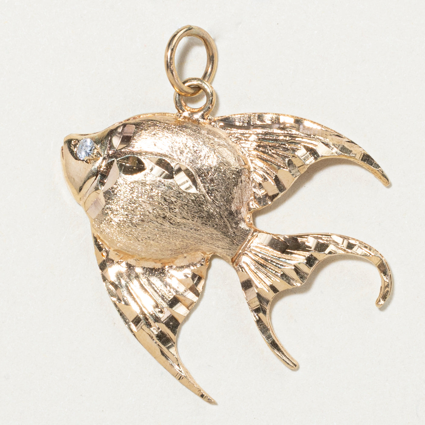 10k Yellow Gold Angel Fish Charm