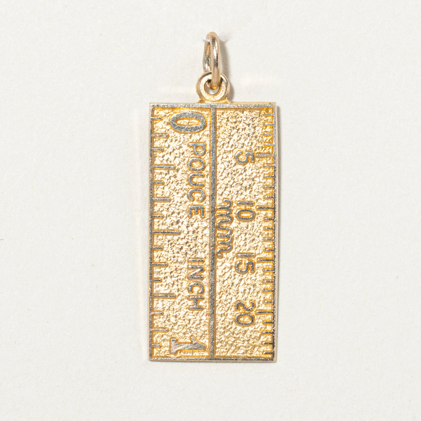 10k Yellow Gold Ruler Charm
