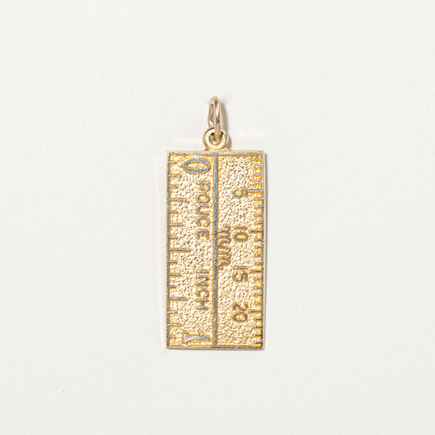 10k Yellow Gold Ruler Charm