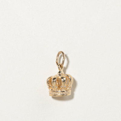 10k Yellow Gold Crown Charm