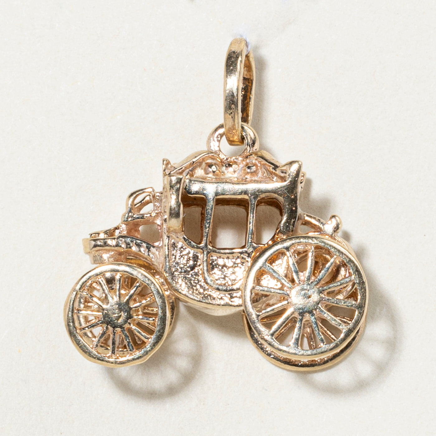9k Yellow Gold Carriage Charm