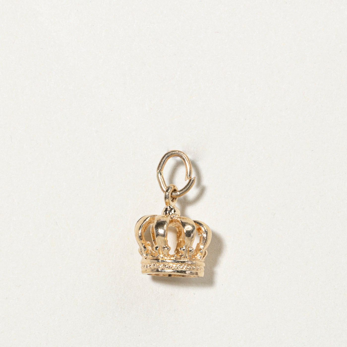 10k Yellow Gold Crown Charm