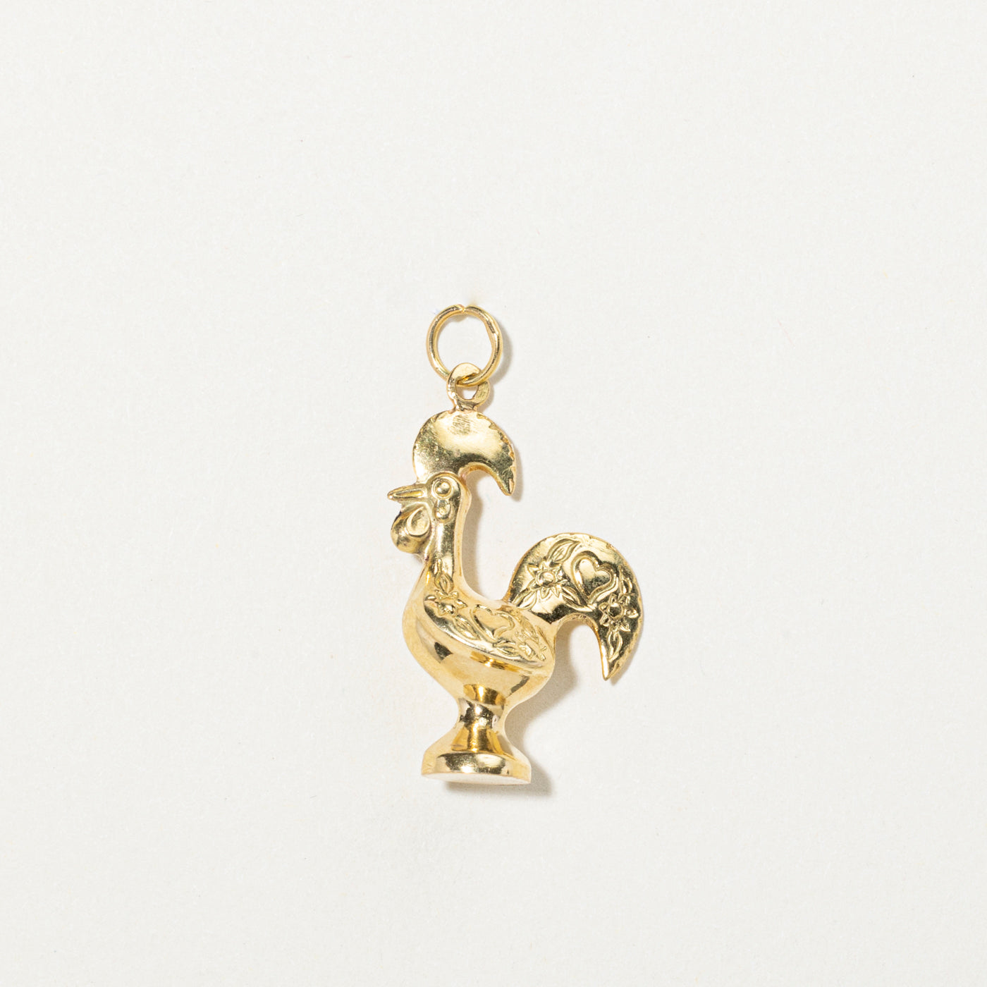 Portuguese 19k Yellow Gold Rooster Charm