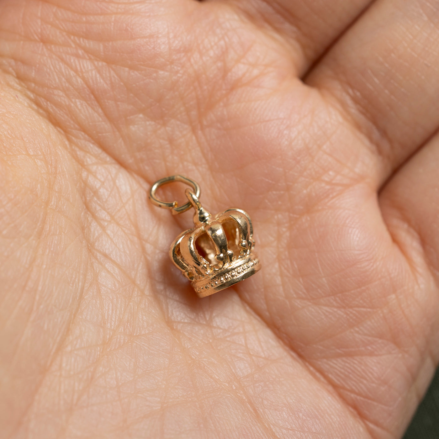 10k Yellow Gold Crown Charm