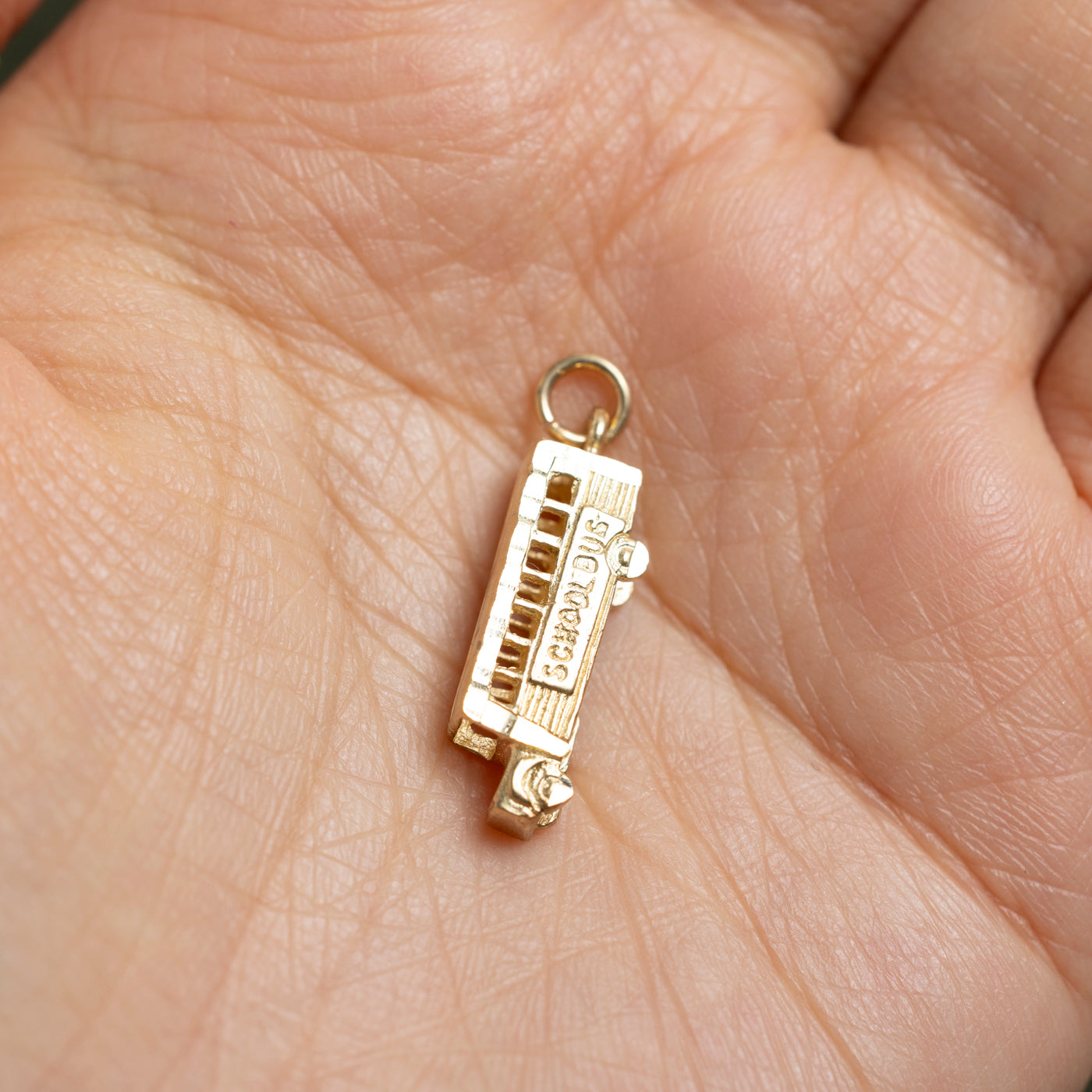 10k Yellow Gold School Bus Charm
