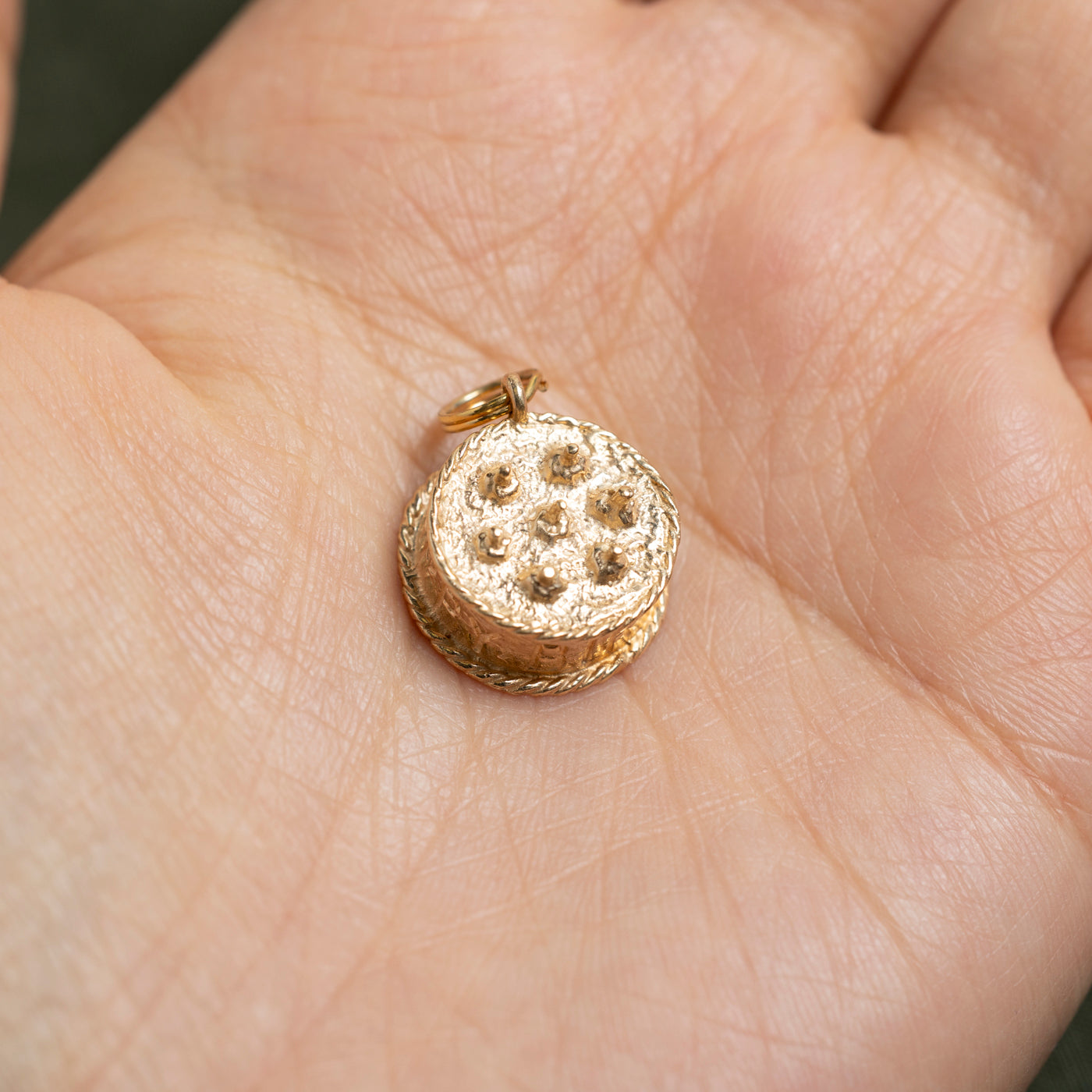 10k Yellow Gold Birthday Cake Charm