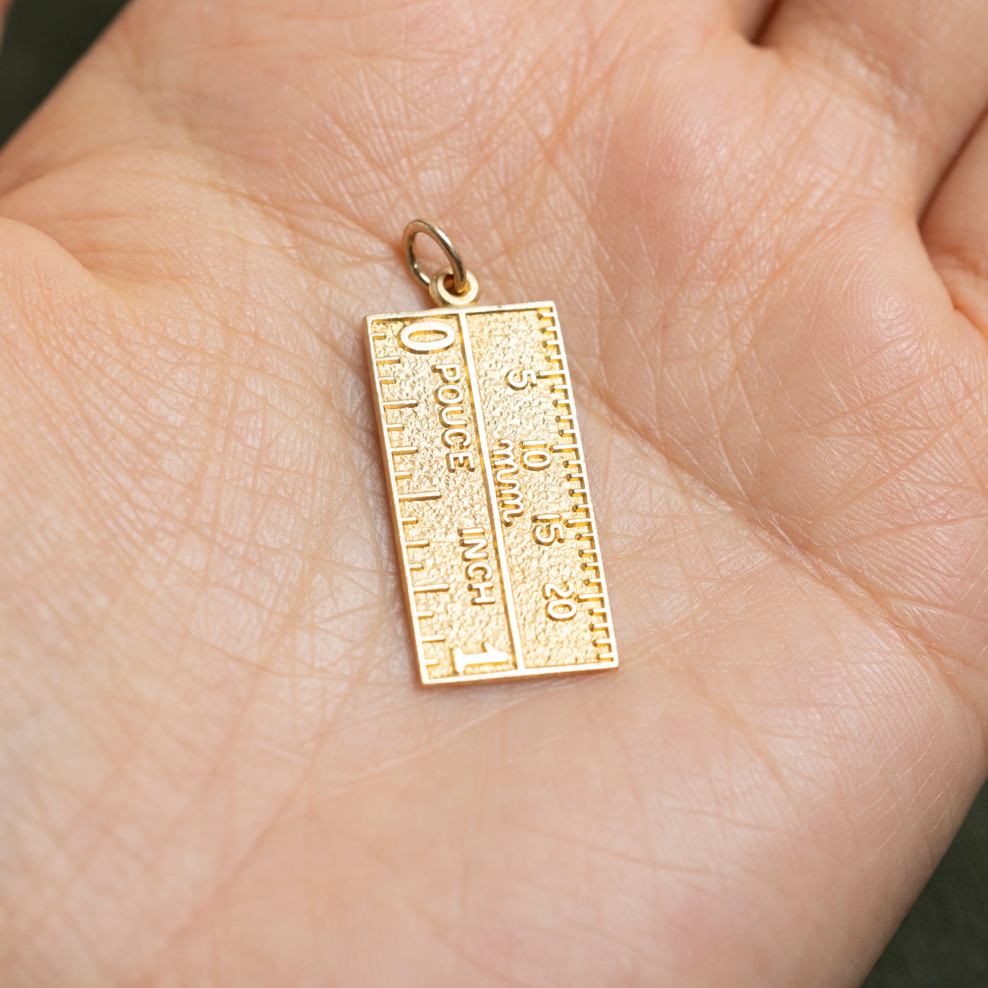 10k Yellow Gold Ruler Charm