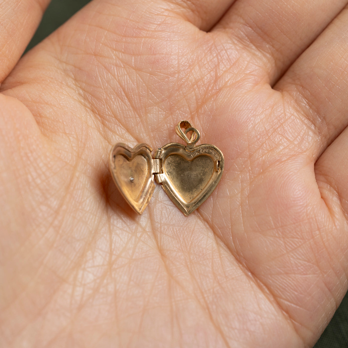 14k Yellow Gold Heart Locket Pendant