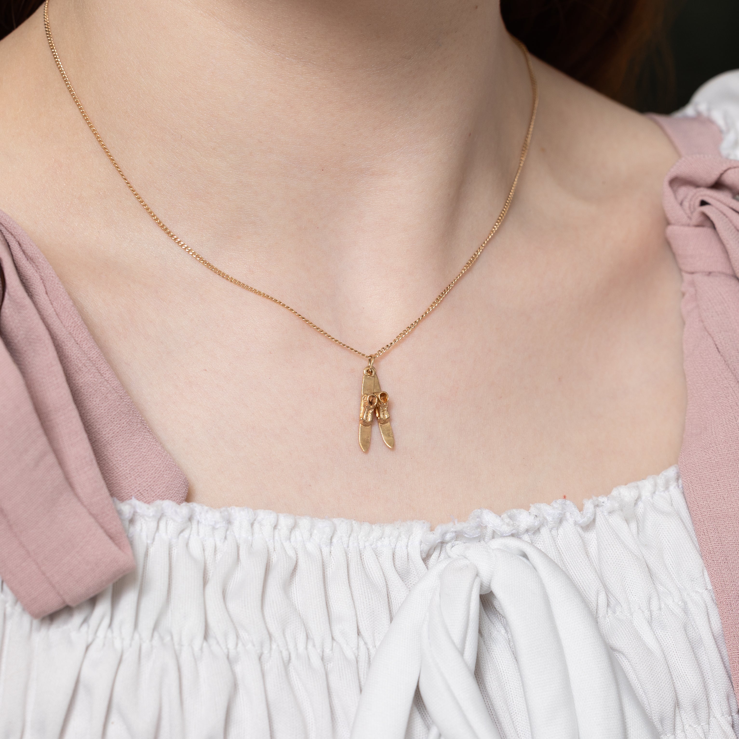 10k Yellow Gold Ski Charm