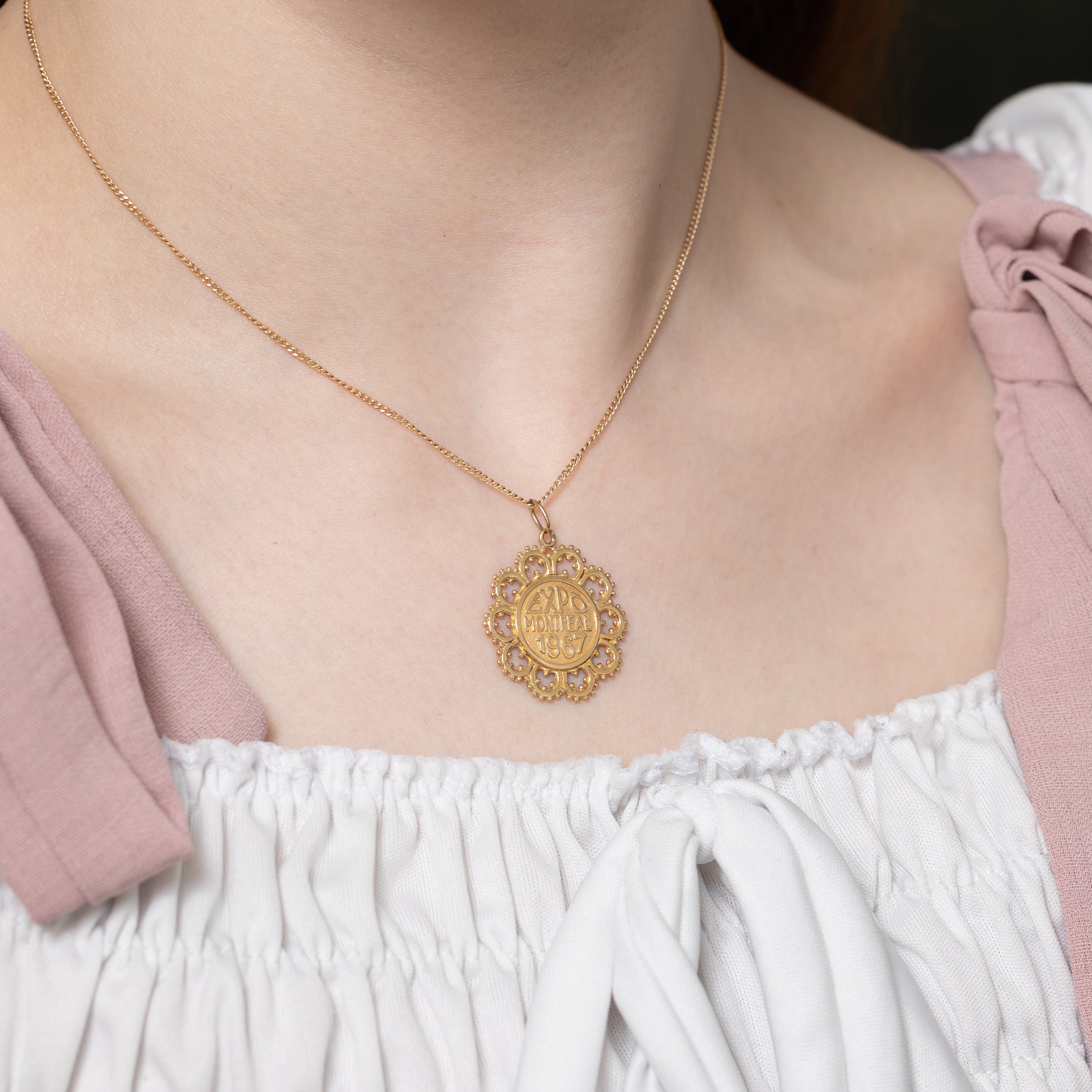14k Yellow Gold "Expo Montreal 1967" Pendant