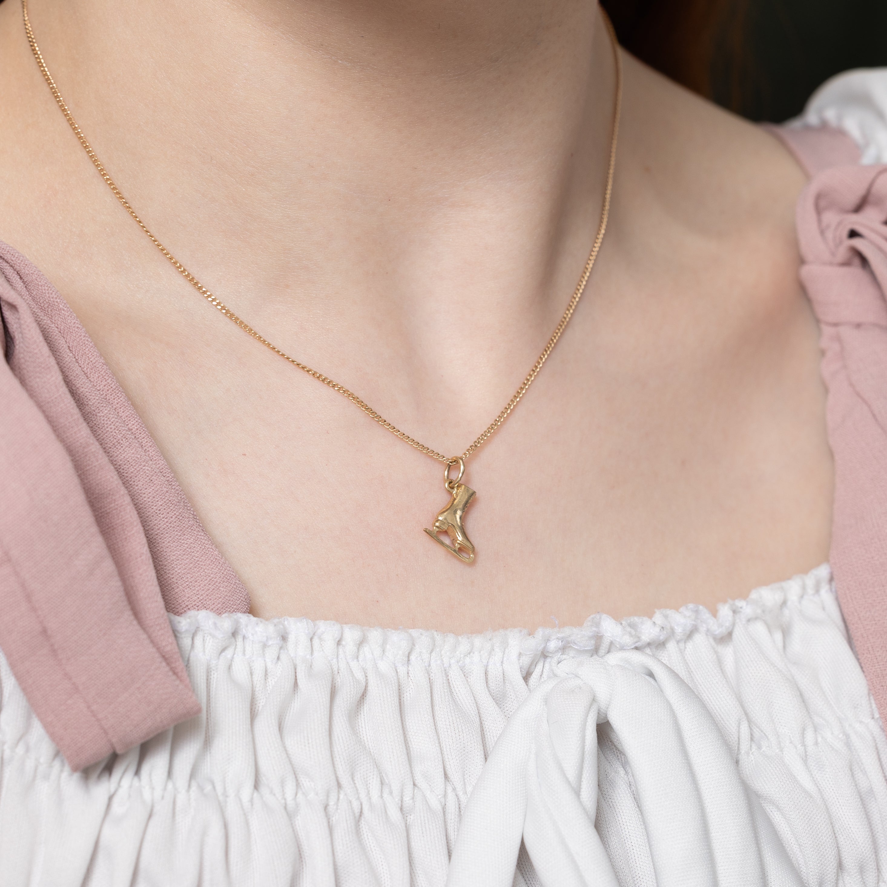 10k Yellow Gold Ice Skate Charm
