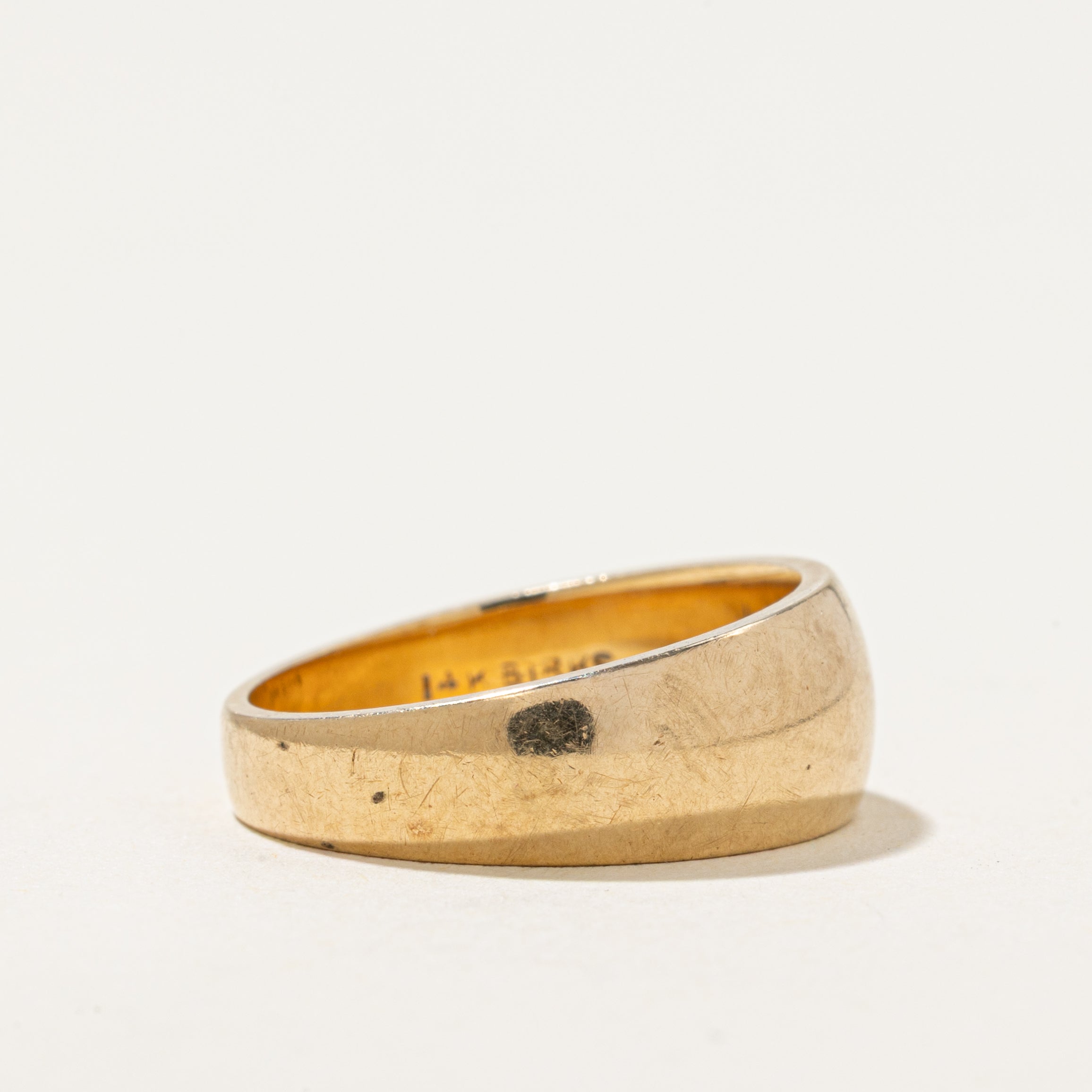 'Birks' 14k Yellow Gold Plain Dome Ring | SZ 5.5