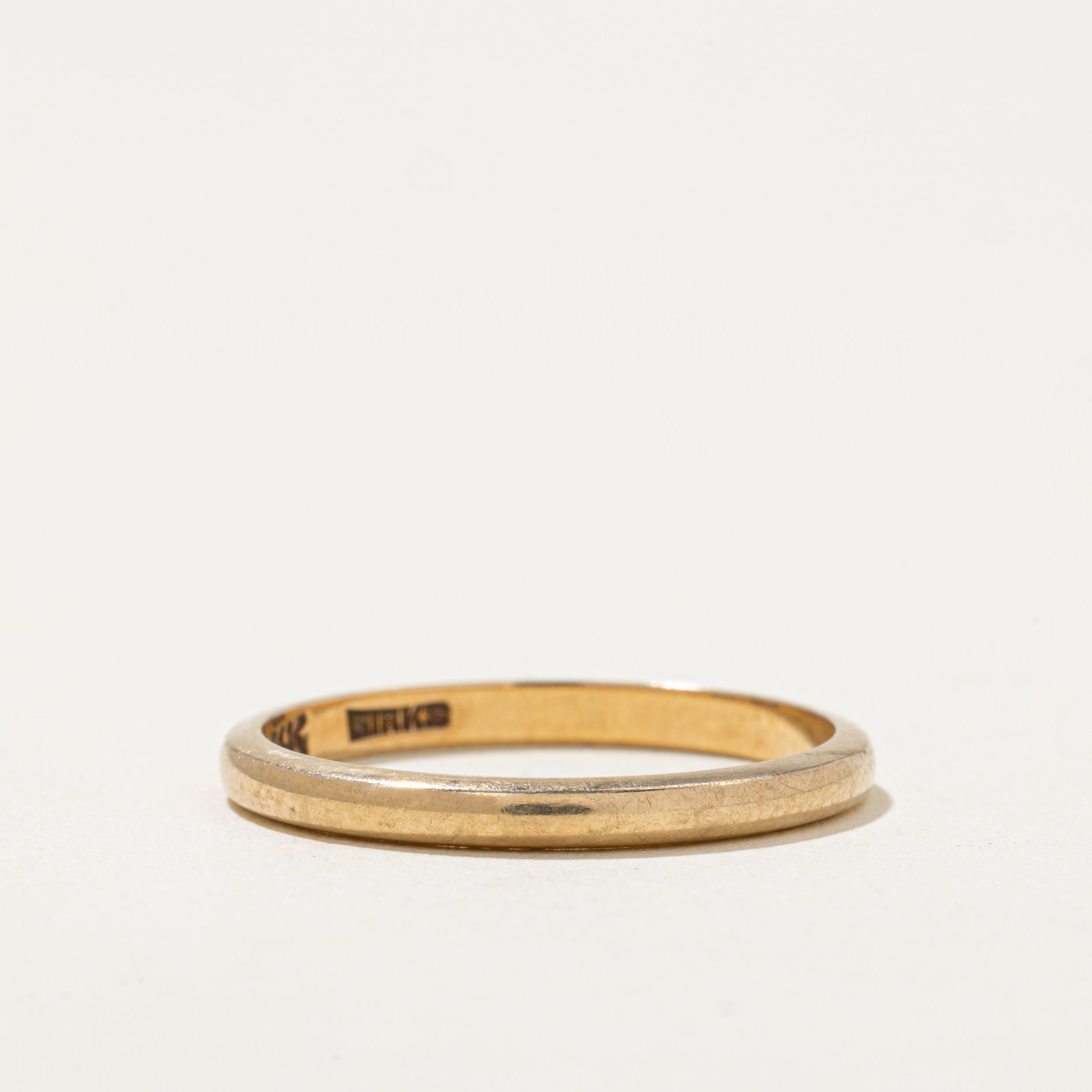 Bague fine Birks en or jaune 14 carats | 2,2 mm | Taille 7,5