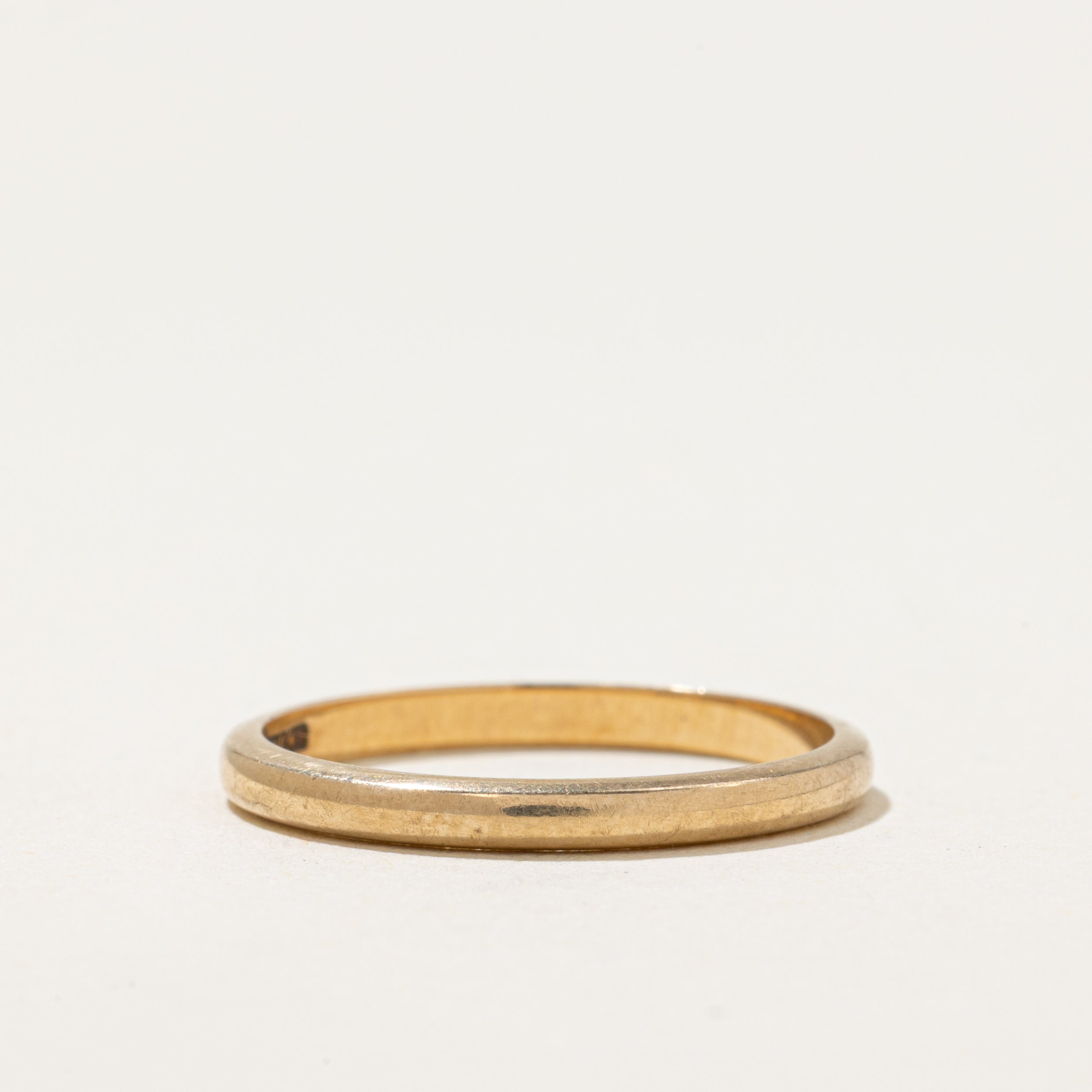 Bague fine Birks en or jaune 14 carats | 2,2 mm | Taille 7,5