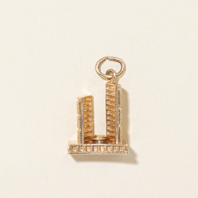 14k Yellow Gold Toronto City Hall Building Charm