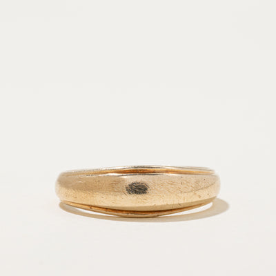 'Birks' 10k Yellow Gold Grooved Dome Ring | SZ 9