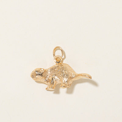 14k Yellow Gold Beaver Charm