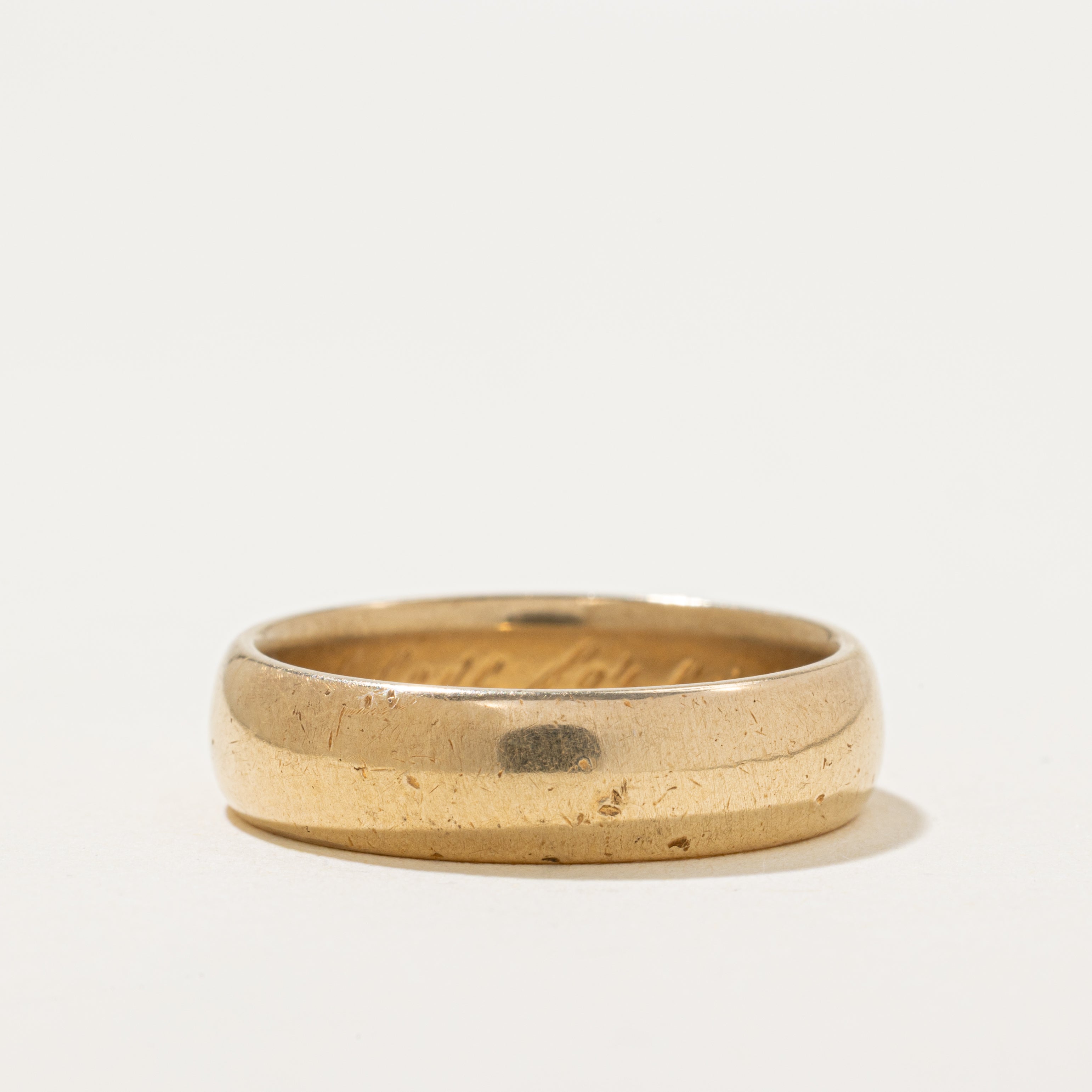'Birks' 14k Yellow Gold Plain Band | 5.75mm | SZ 9.5