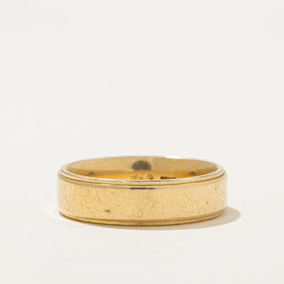 'Birks' 18k Yellow Gold Grooved Band | SZ 9.5
