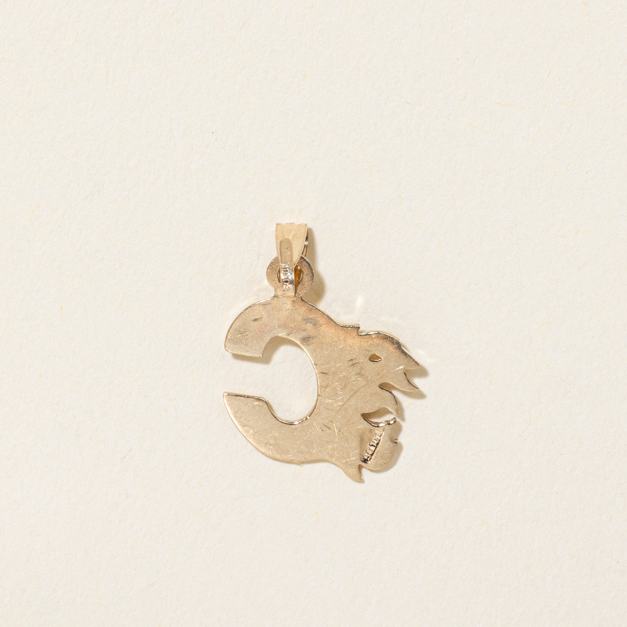 10k Yellow Gold Calgary Flames "C" Charm